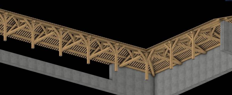 Plan 3D Charpente à Sauve dans le Gard