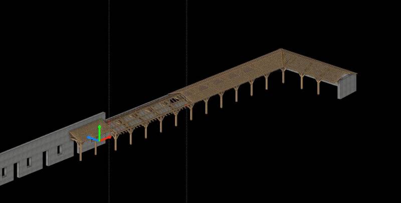 Réalisation d'un charpente traditionnelle à Conqueyrac à côté de Sauve dans le Gard