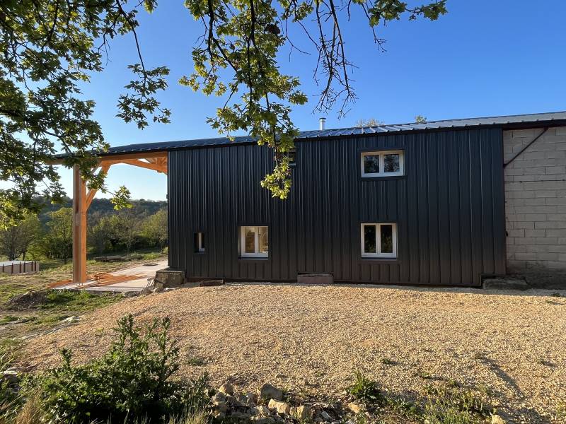 Réalisation d'un agrandissement en charpente traditionnelle à Vallérargues à côté d'Uzès