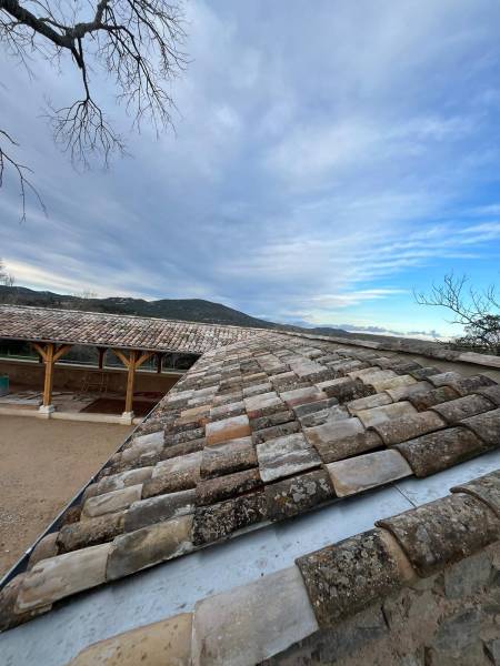 Réalisation d'un charpente traditionnelle à Conqueyrac à côté de Sauve dans le Gard